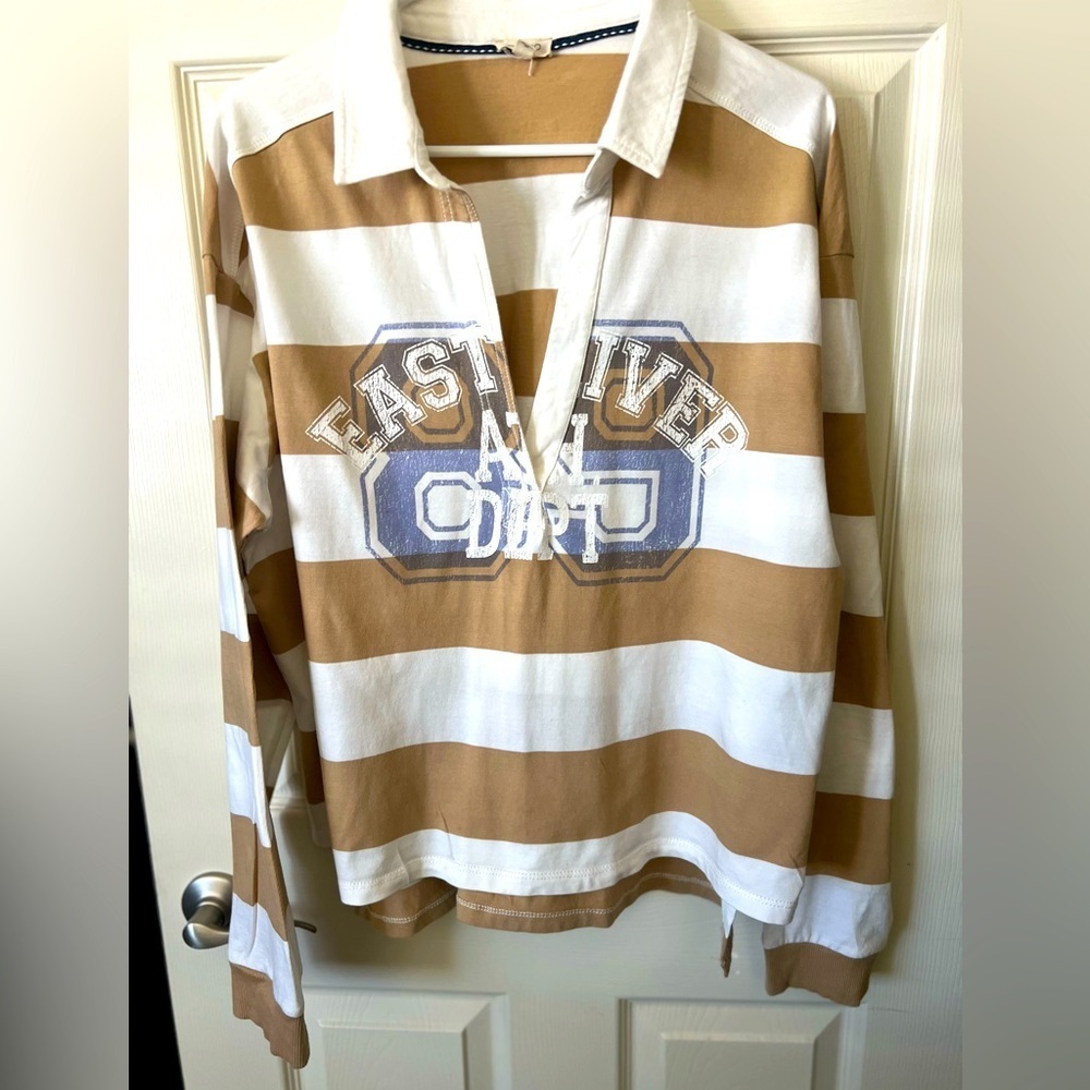 Anthropology Pilcro Crop Long Sleeve top - Picture 1 of 6